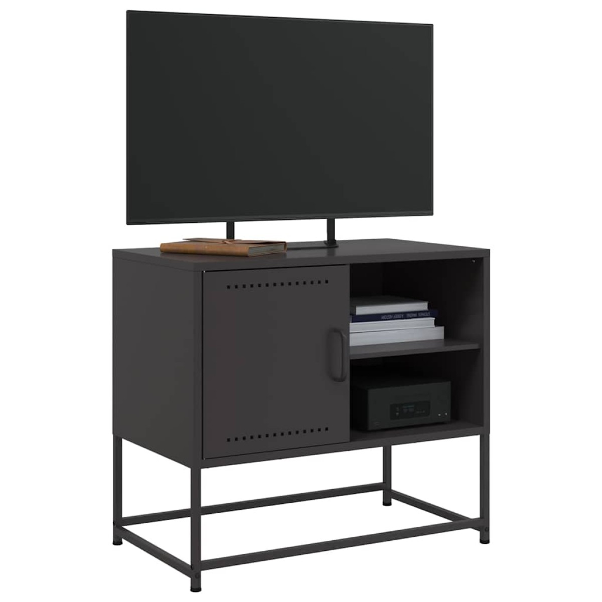 vidaXL Έπιπλο Τηλεόρασης Μαύρο 68,5x39x60,5 εκ. Ατσάλινο