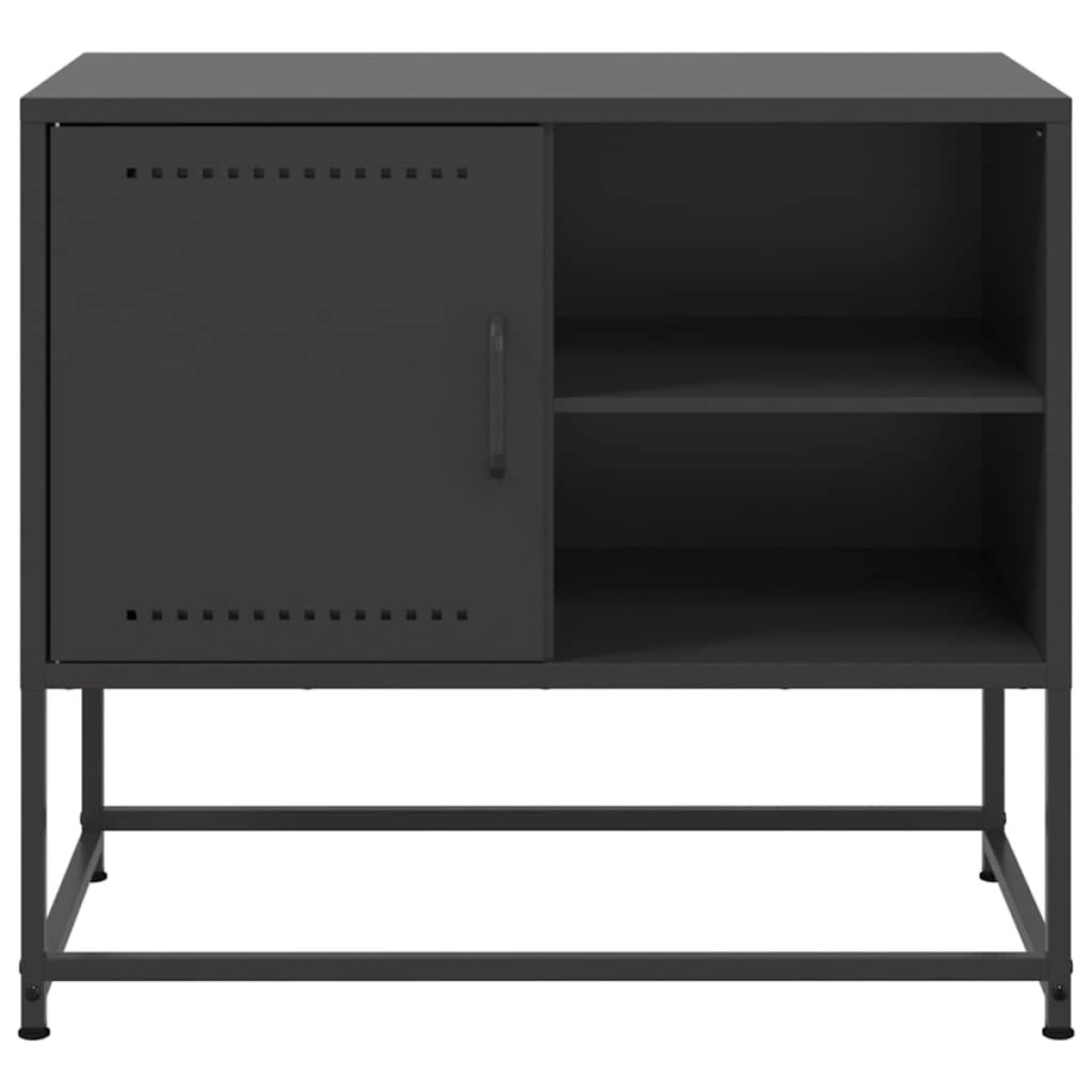 vidaXL Έπιπλο Τηλεόρασης Μαύρο 68,5x39x60,5 εκ. Ατσάλινο