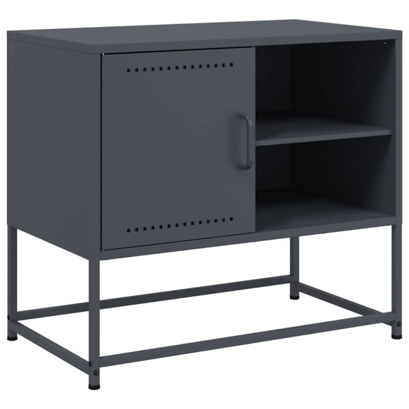 vidaXL Έπιπλο Τηλεόρασης Ανθρακί 68x39x60,5 εκ. από Χάλυβα