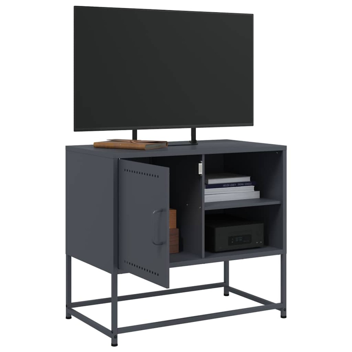vidaXL Έπιπλο Τηλεόρασης Ανθρακί 68x39x60,5 εκ. από Χάλυβα