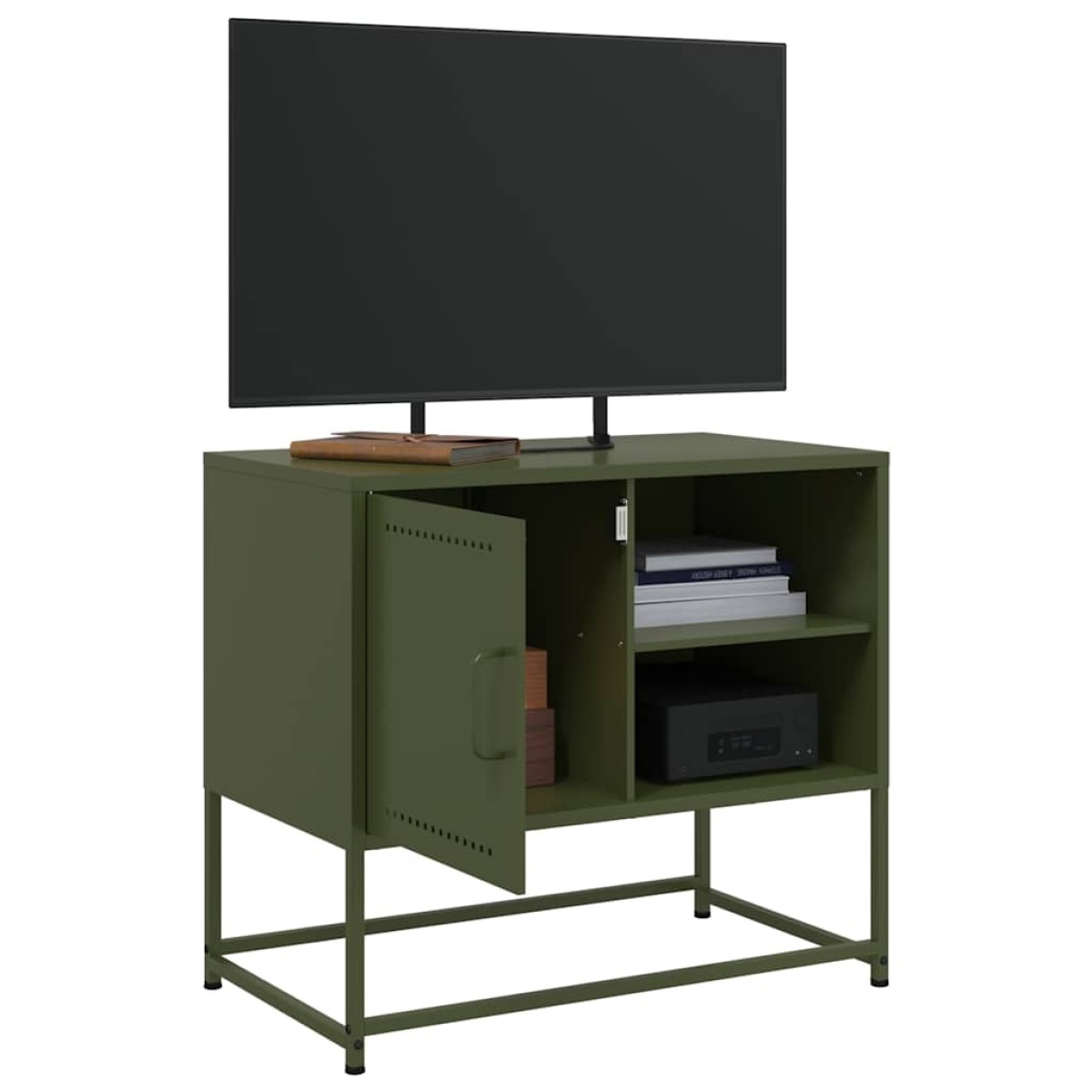 vidaXL Έπιπλο Τηλεόρασης Πράσινο Λαδί 68,5x39x60,5 εκ. από Ατσάλι