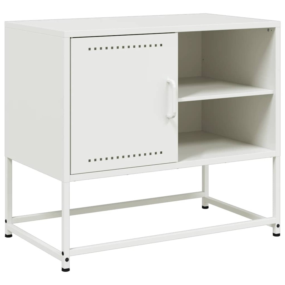 vidaXL Έπιπλο Τηλεόρασης Λευκό 68x39x60,5 εκ. από Χάλυβα