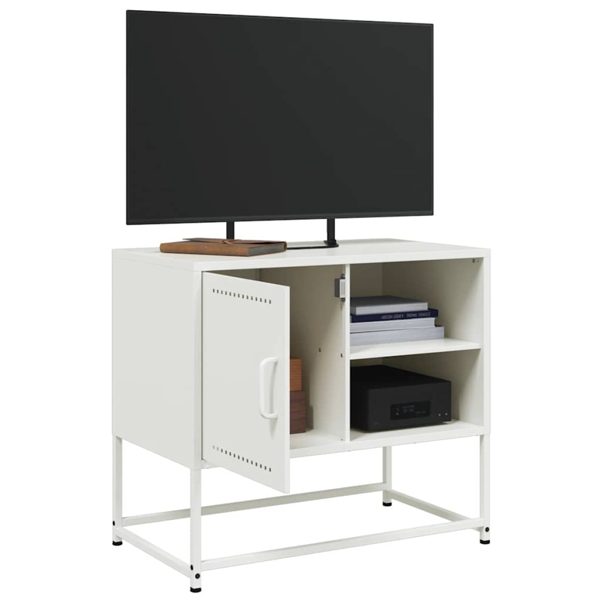 vidaXL Έπιπλο Τηλεόρασης Λευκό 68x39x60,5 εκ. από Χάλυβα
