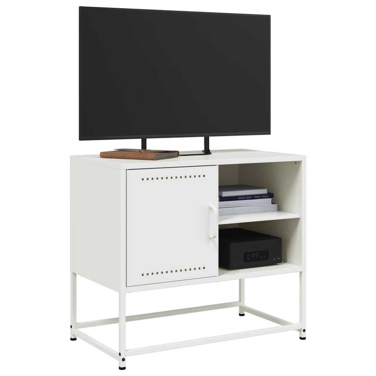 vidaXL Έπιπλο Τηλεόρασης Λευκό 68x39x60,5 εκ. από Χάλυβα