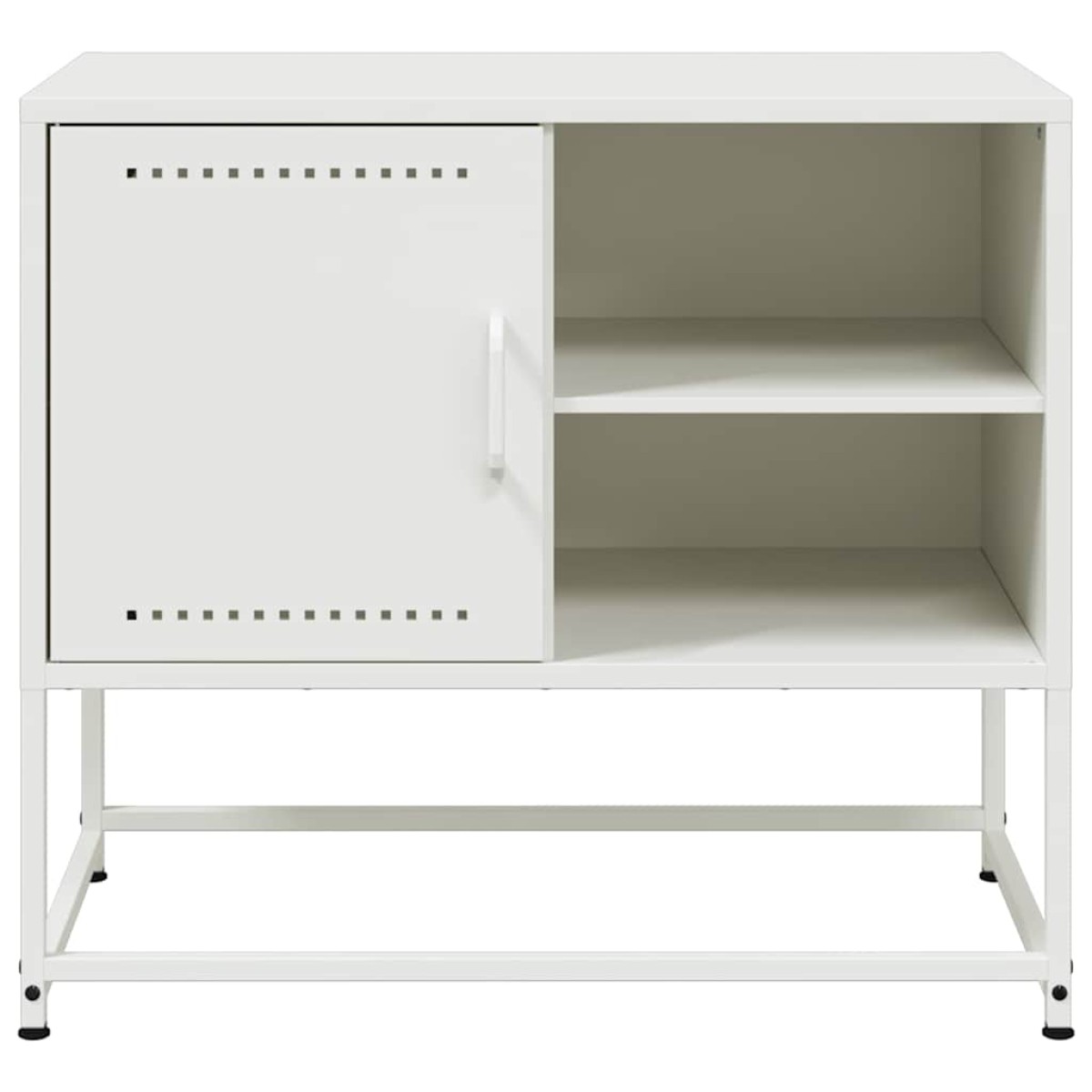 vidaXL Έπιπλο Τηλεόρασης Λευκό 68x39x60,5 εκ. από Χάλυβα