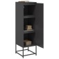 vidaXL Μπουφές Μαύρος 36x39x123 εκ. από Ατσάλι