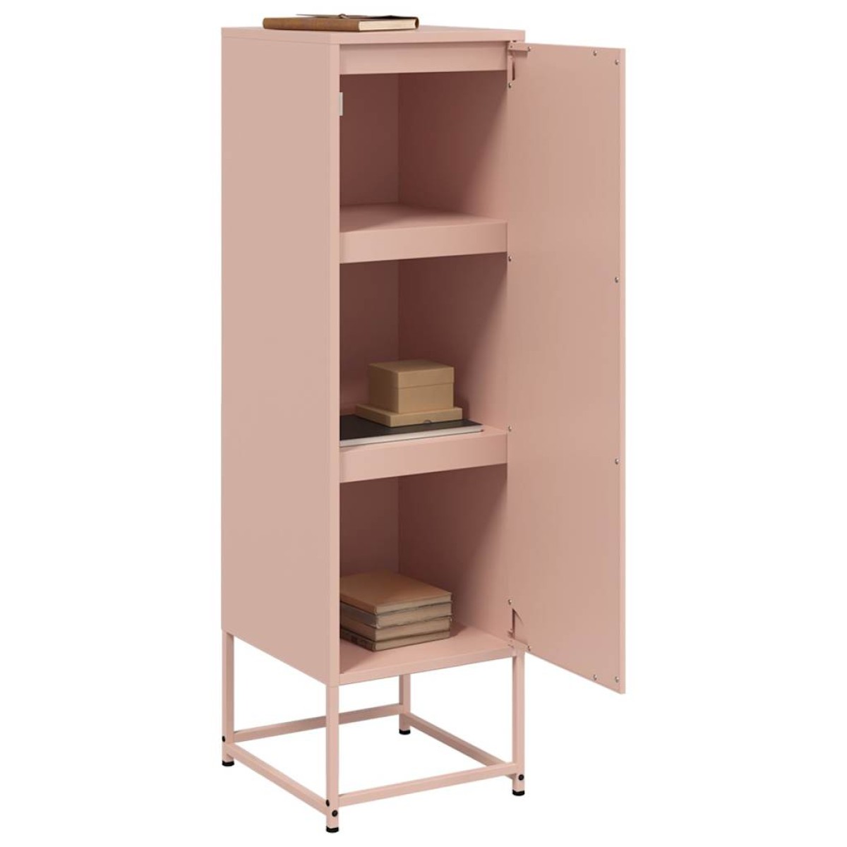 vidaXL Μπουφές Ροζ 36x39x123 εκ. από Ατσάλι