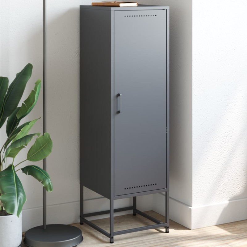 vidaXL Ντουλάπι Ανθρακί 36x39x123 εκ. από Ατσάλι