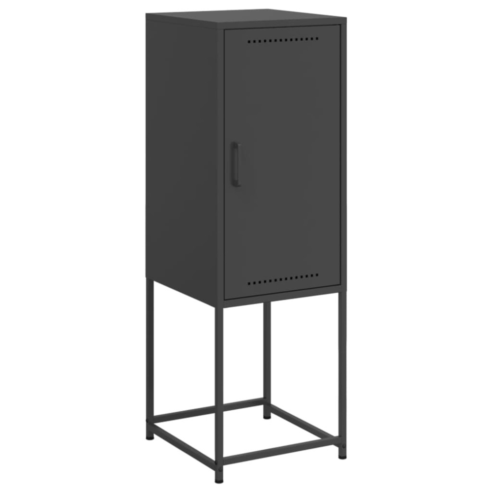 vidaXL Ντουλάπι Μαύρο 36x39x107 εκ. από Ατσάλι