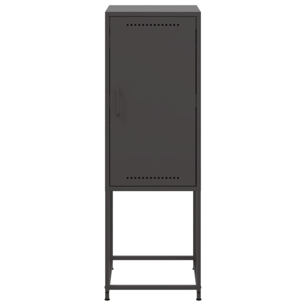 vidaXL Ντουλάπι Μαύρο 36x39x107 εκ. από Ατσάλι