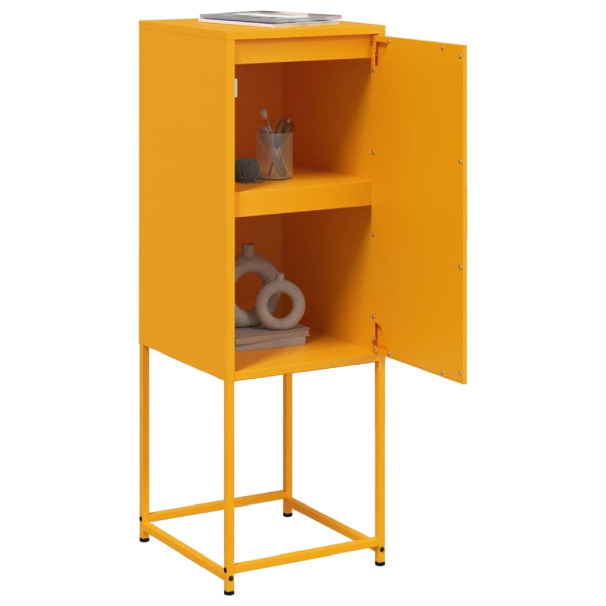 vidaXL Ντουλάπι Μουσταρδί 36x39x107 εκ. από Ατσάλι