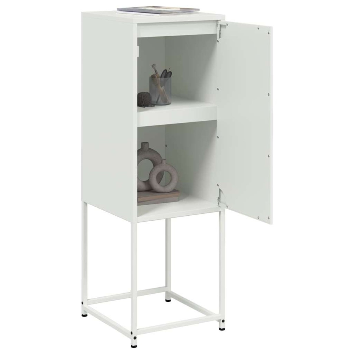vidaXL Ντουλάπι Λευκό 36x39x107 εκ. από Ατσάλι