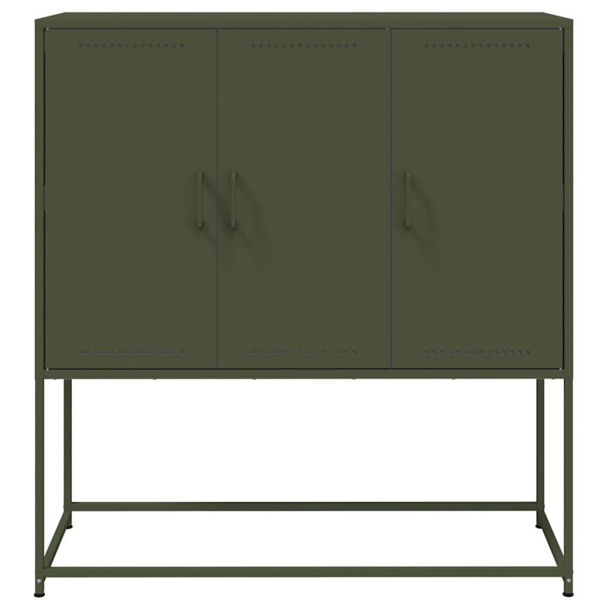vidaXL Ντουλάπι Πράσινο Λαδί 100,5x39x107 εκ. από Ατσάλι