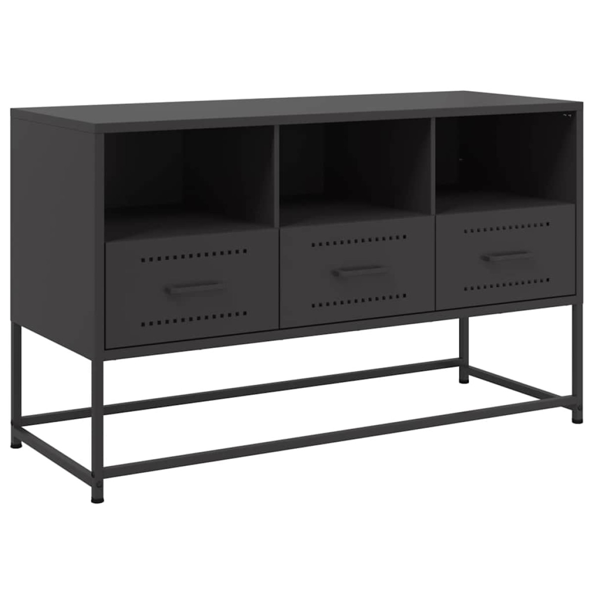 vidaXL Έπιπλο Τηλεόρασης Μαύρο 100,5x39x60,5 εκ. Ατσάλινο