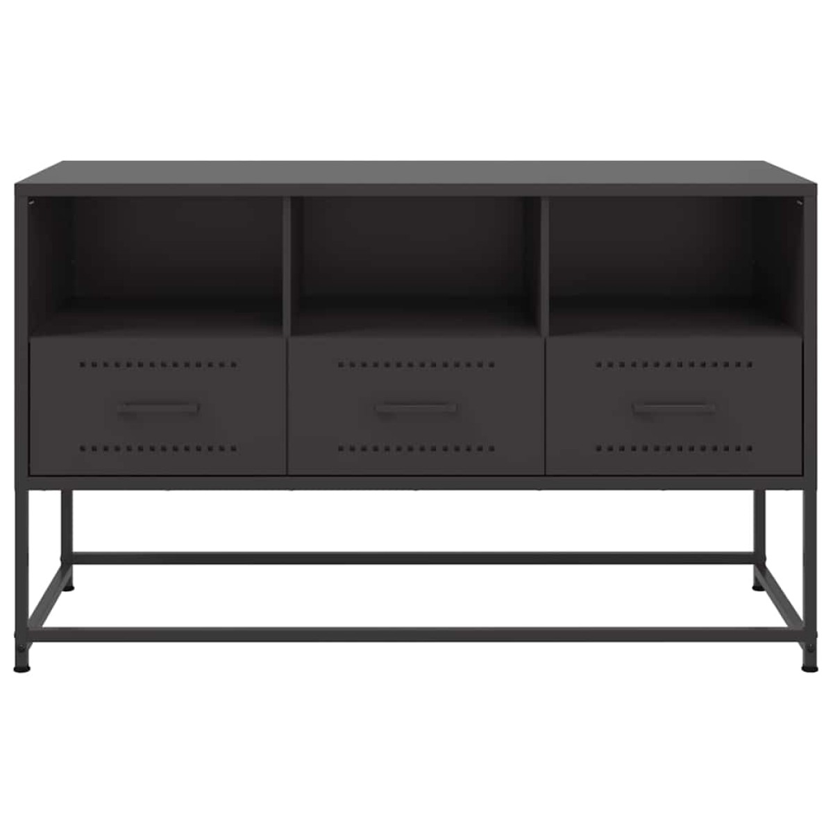 vidaXL Έπιπλο Τηλεόρασης Μαύρο 100,5x39x60,5 εκ. Ατσάλινο
