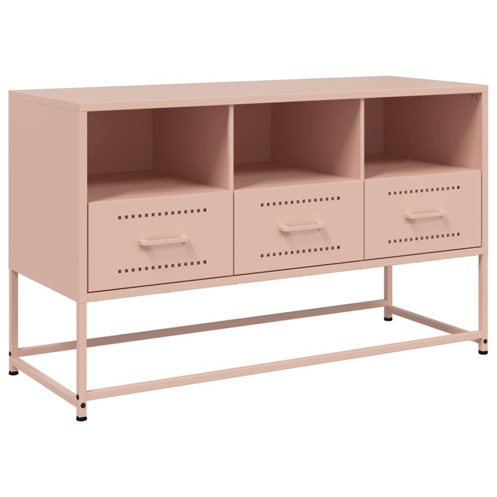 vidaXL Έπιπλο Τηλεόρασης Ροζ 100,5x39x60,5 εκ. από Ατσάλι