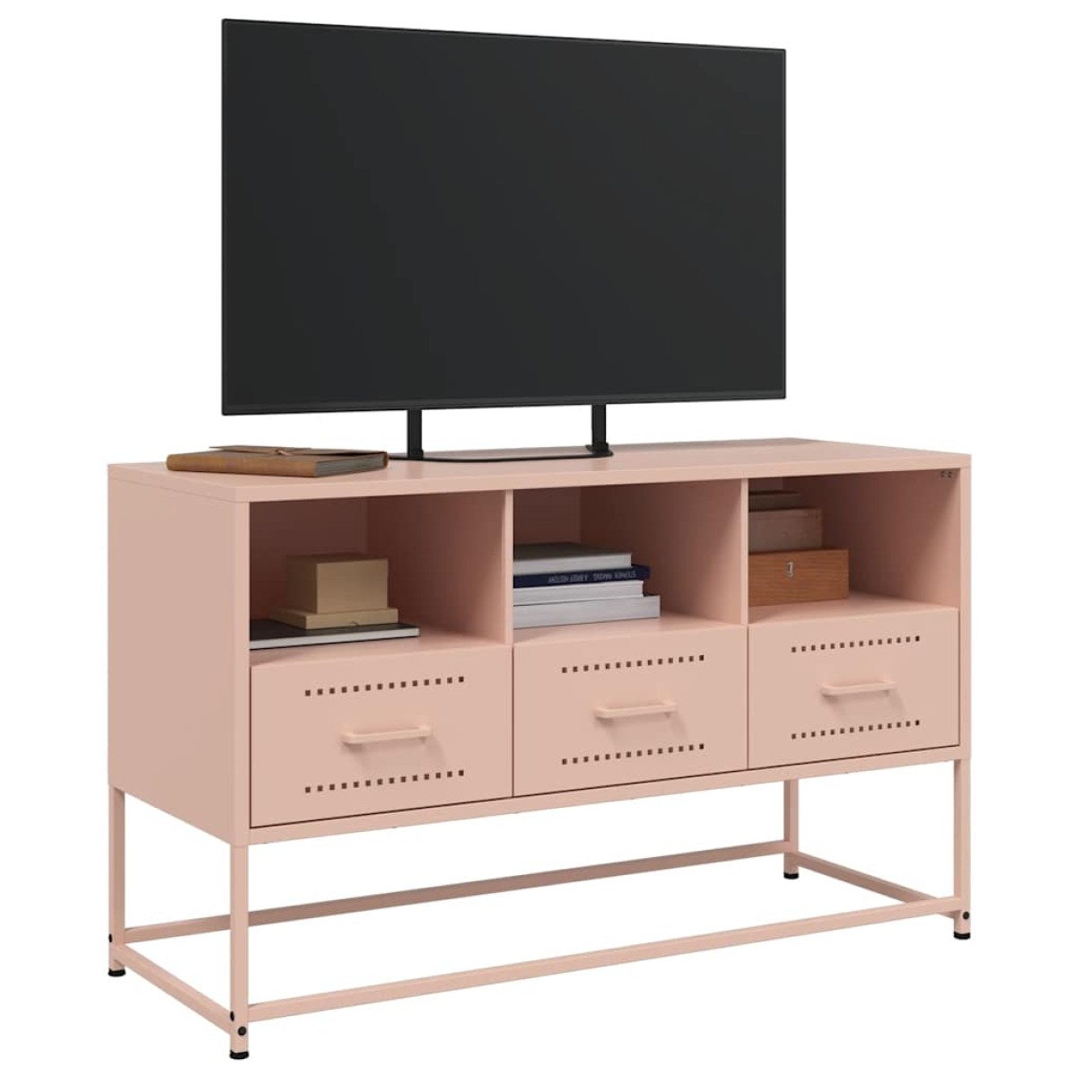 vidaXL Έπιπλο Τηλεόρασης Ροζ 100,5x39x60,5 εκ. από Ατσάλι