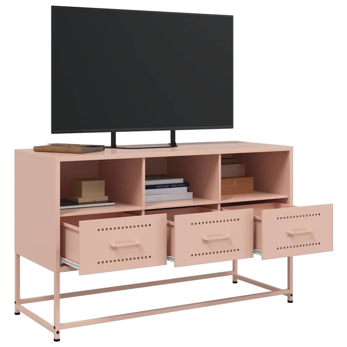 vidaXL Έπιπλο Τηλεόρασης Ροζ 100,5x39x60,5 εκ. από Ατσάλι