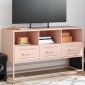vidaXL Έπιπλο Τηλεόρασης Ροζ 100,5x39x60,5 εκ. από Ατσάλι