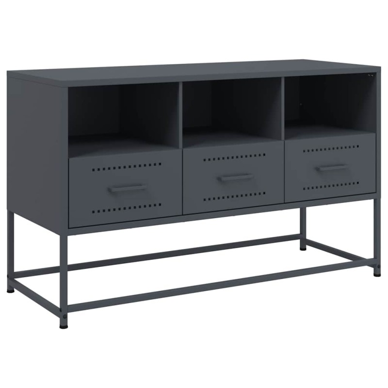 vidaXL Έπιπλο Τηλεόρασης Ανθρακί 100,5x39x60,5 εκ. από Ατσάλι