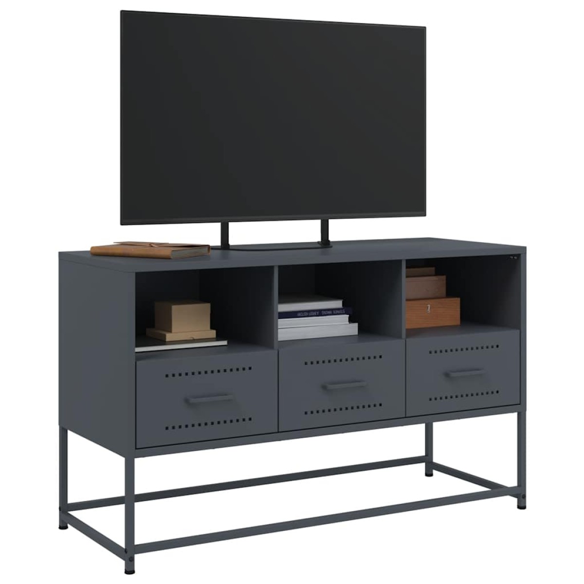 vidaXL Έπιπλο Τηλεόρασης Ανθρακί 100,5x39x60,5 εκ. από Ατσάλι