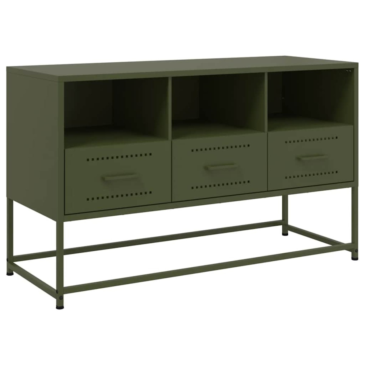 vidaXL Έπιπλο Τηλεόρασης Πράσινο Λαδί 100,5x39x60,5 εκ. από Ατσάλι