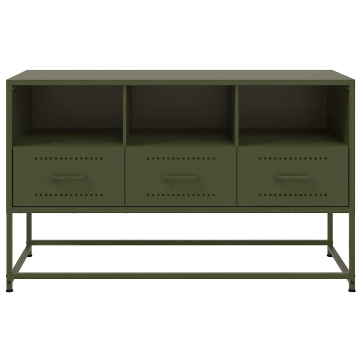 vidaXL Έπιπλο Τηλεόρασης Πράσινο Λαδί 100,5x39x60,5 εκ. από Ατσάλι
