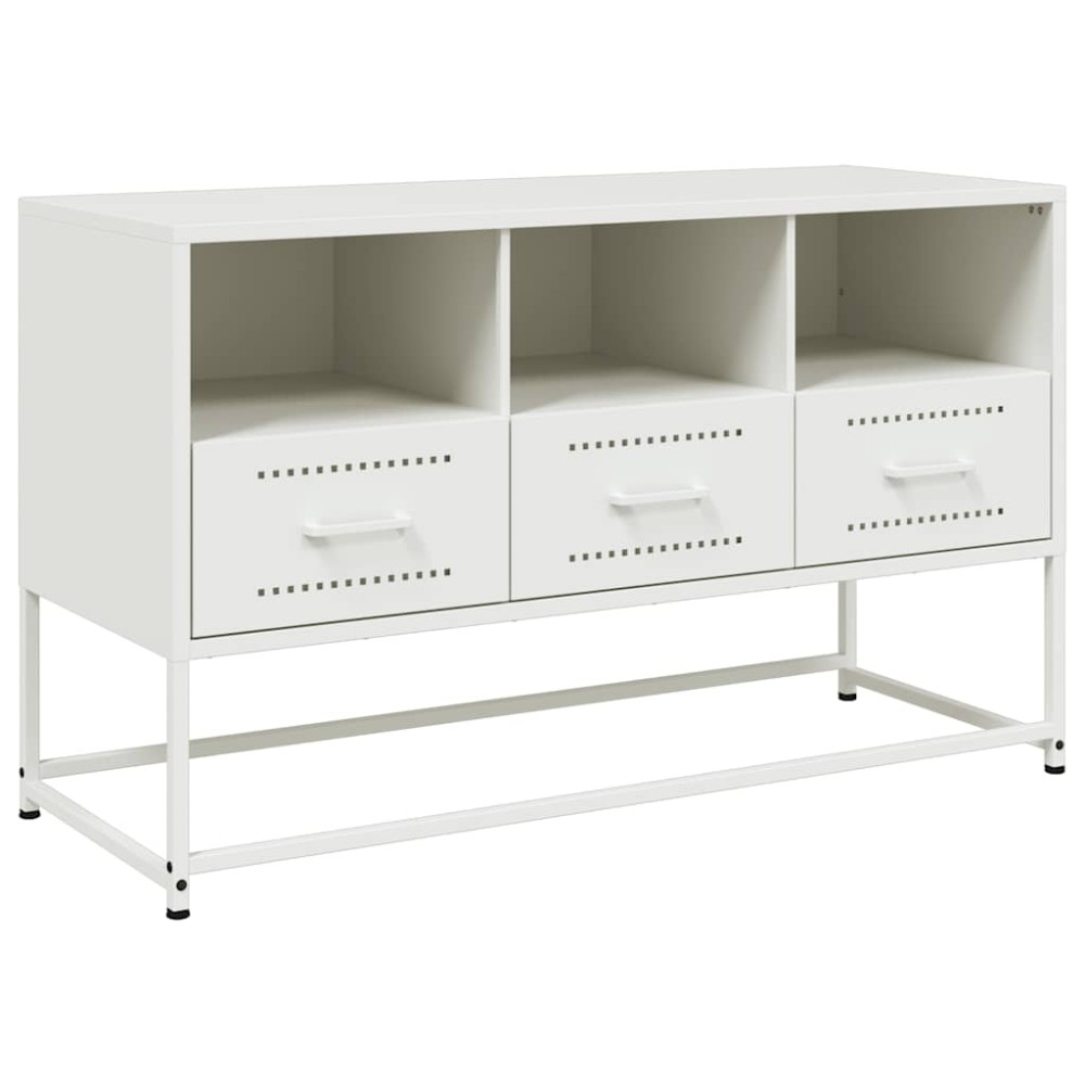 vidaXL Έπιπλο Τηλεόρασης Λευκό 100,5x39x60,5 εκ. από Ατσάλι