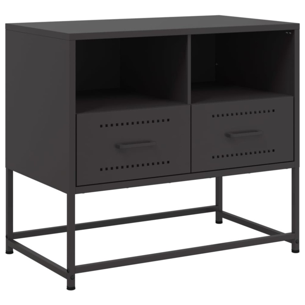vidaXL Έπιπλο Τηλεόρασης Μαύρο 68,5x39x60,5 εκ. Ατσάλινο