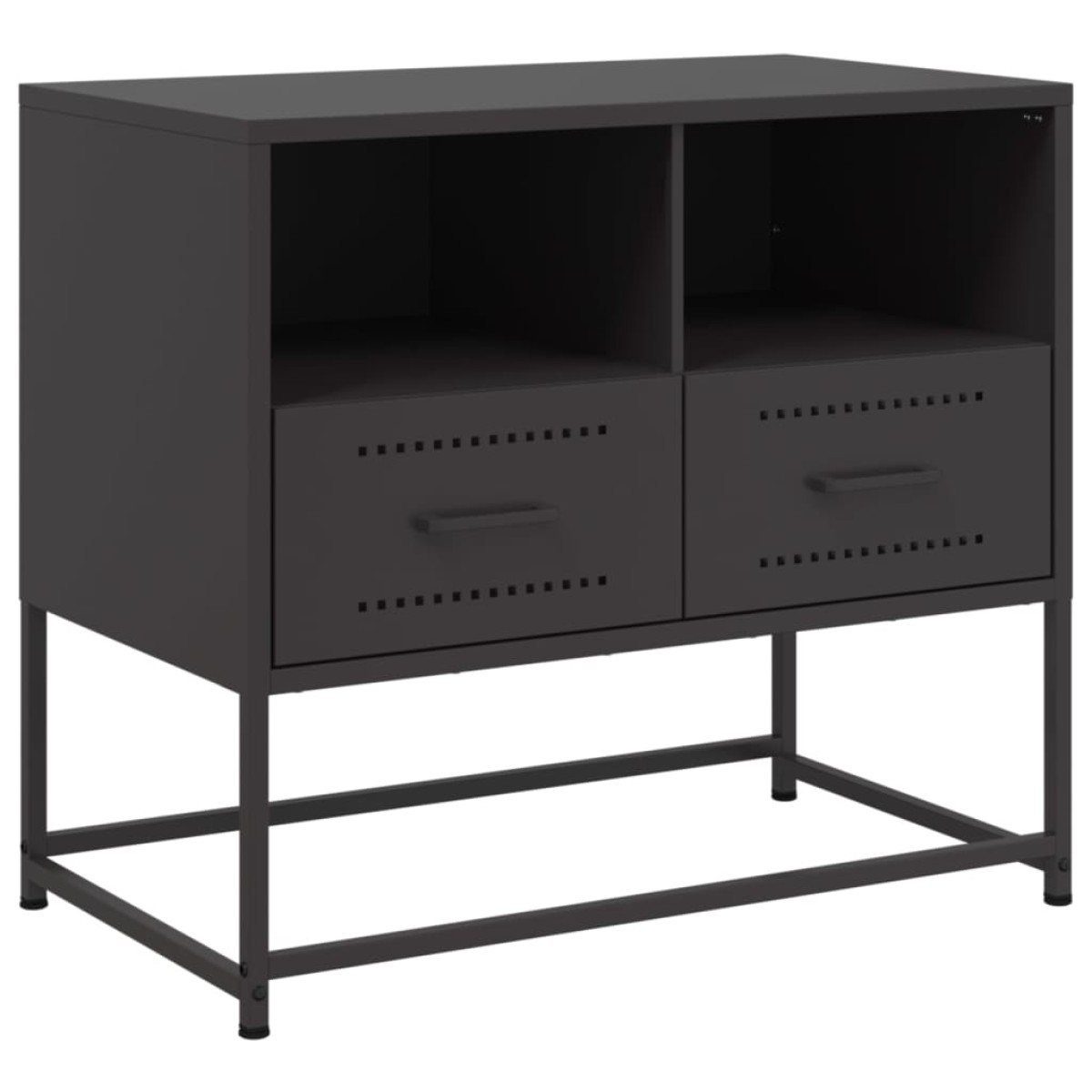 vidaXL Έπιπλο Τηλεόρασης Μαύρο 68,5x39x60,5 εκ. Ατσάλινο
