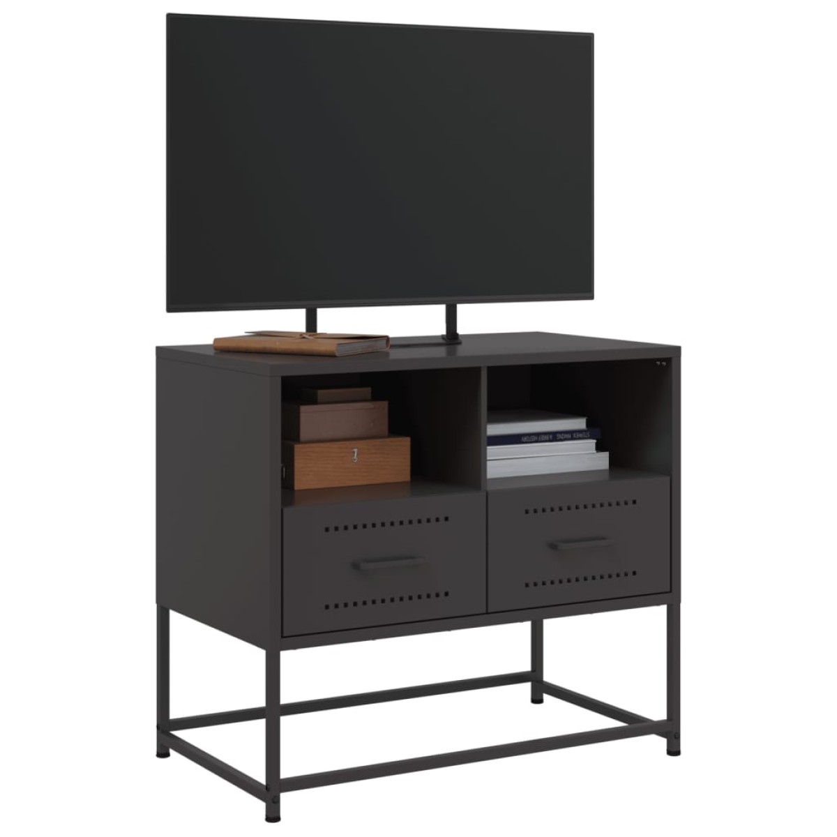 vidaXL Έπιπλο Τηλεόρασης Μαύρο 68,5x39x60,5 εκ. Ατσάλινο