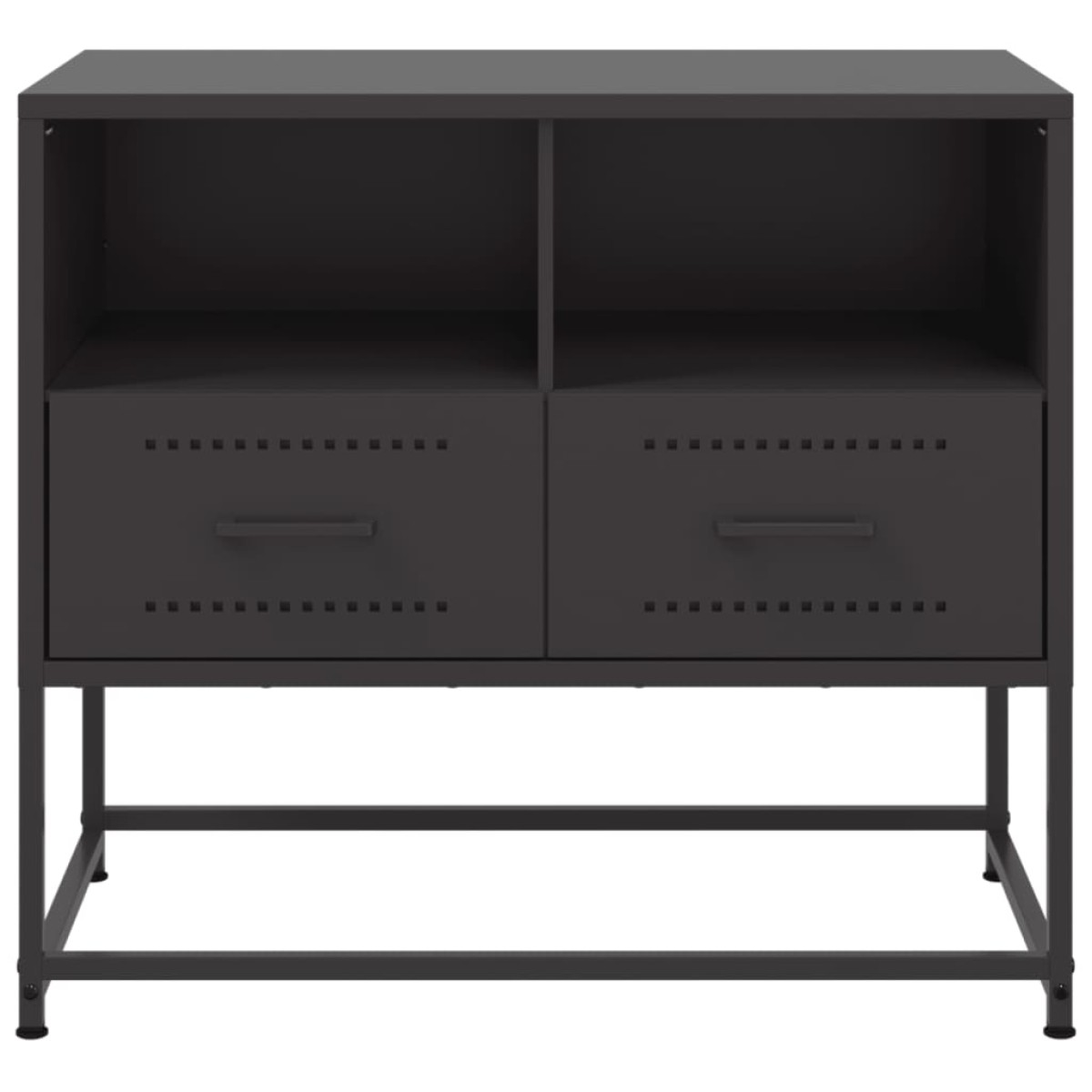 vidaXL Έπιπλο Τηλεόρασης Μαύρο 68,5x39x60,5 εκ. Ατσάλινο