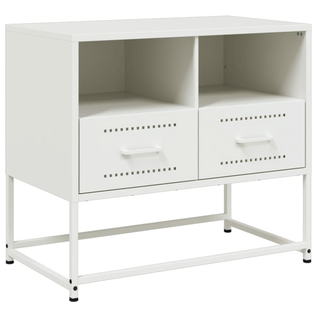 vidaXL Έπιπλο Τηλεόρασης Λευκό 68x39x60,5 εκ. από Χάλυβα