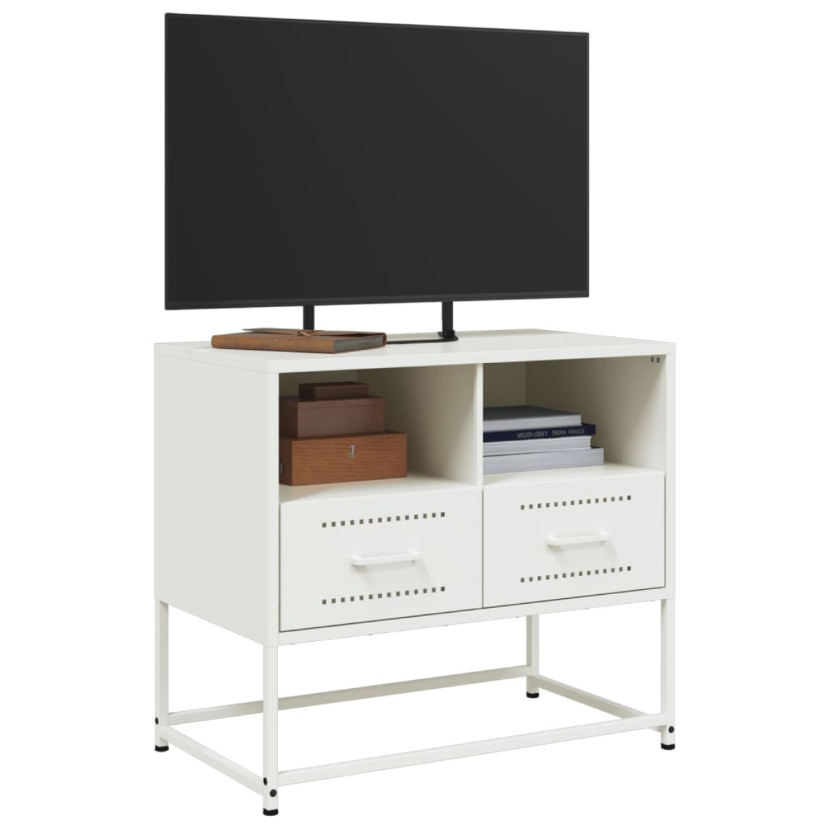 vidaXL Έπιπλο Τηλεόρασης Λευκό 68x39x60,5 εκ. από Χάλυβα