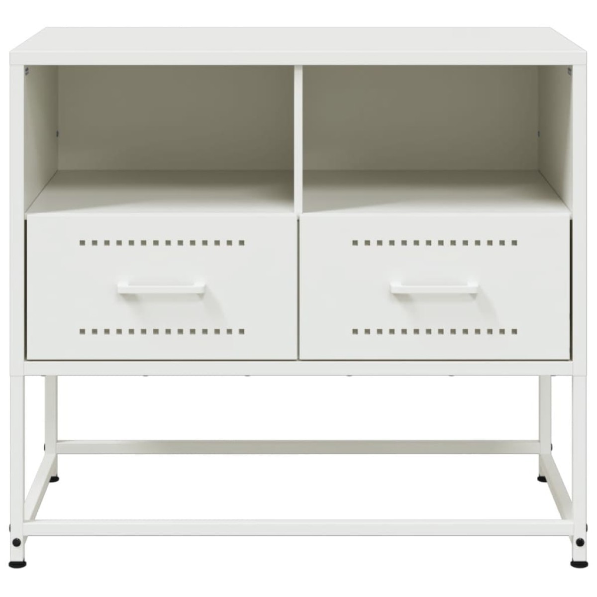 vidaXL Έπιπλο Τηλεόρασης Λευκό 68x39x60,5 εκ. από Χάλυβα