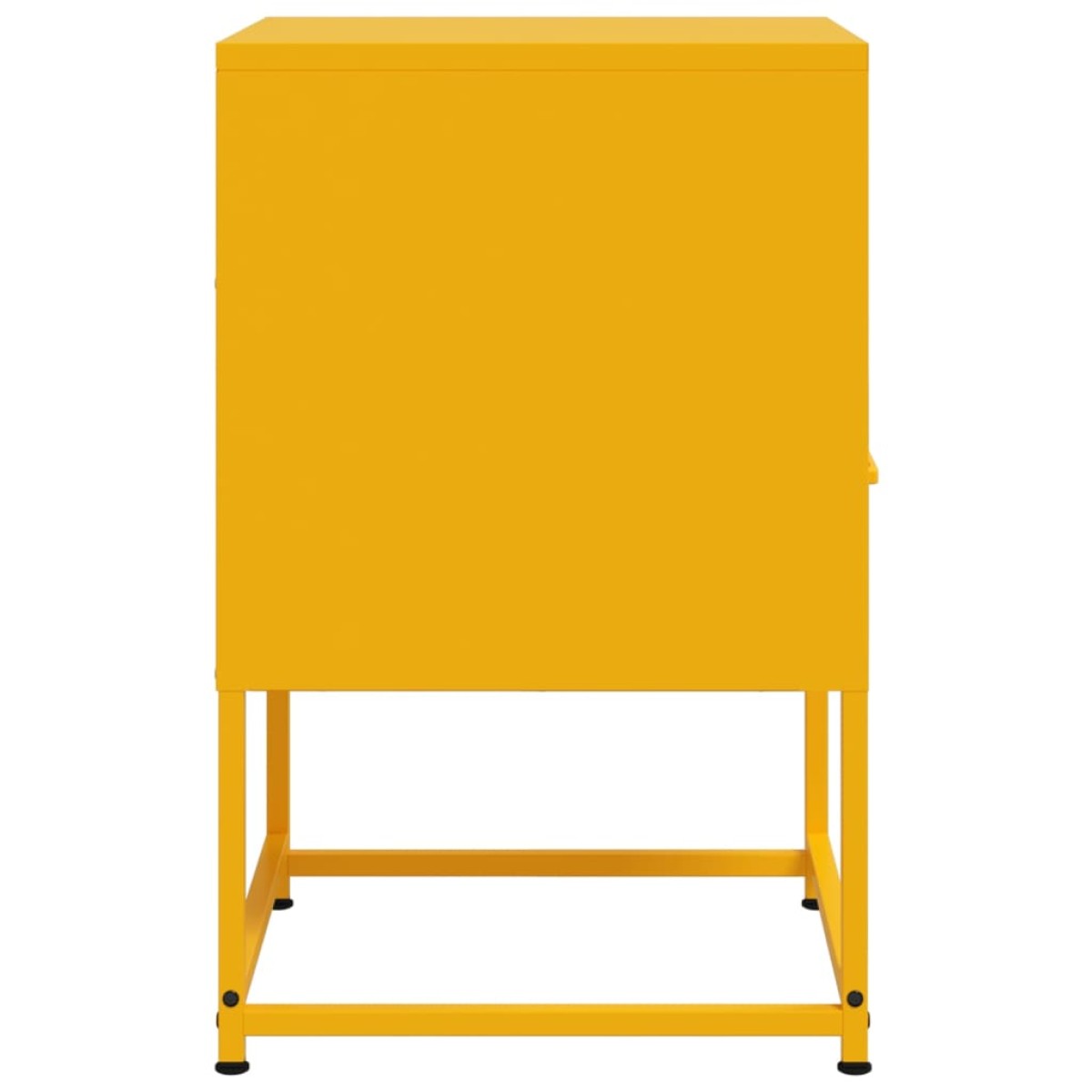 vidaXL Κομοδίνο Μουσταρδί 36x39x60,5 εκ. από Χάλυβα