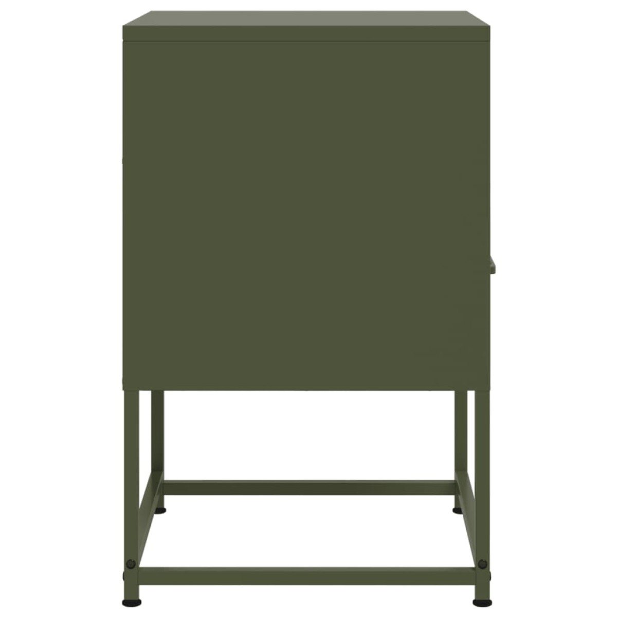 vidaXL Κομοδίνα 2 τεμ. Πράσινο Λαδί 36x39x60,5 εκ. από Χάλυβα