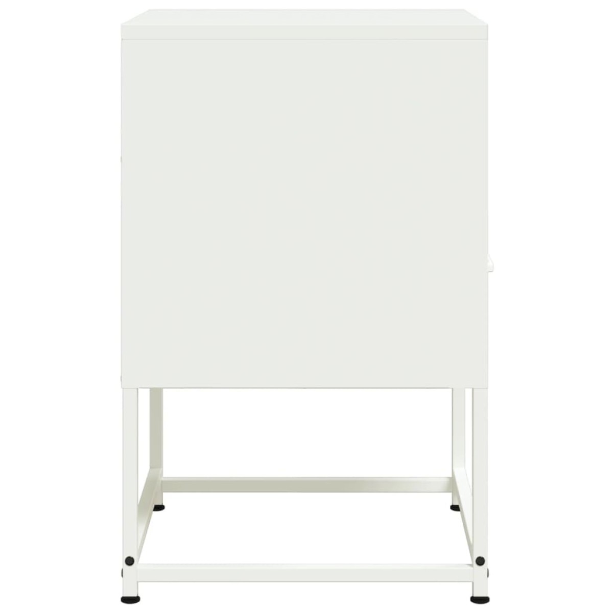 vidaXL Κομοδίνο Λευκό 36x39x60,5 εκ. από Χάλυβα