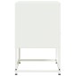 vidaXL Κομοδίνο Λευκό 36x39x60,5 εκ. από Χάλυβα