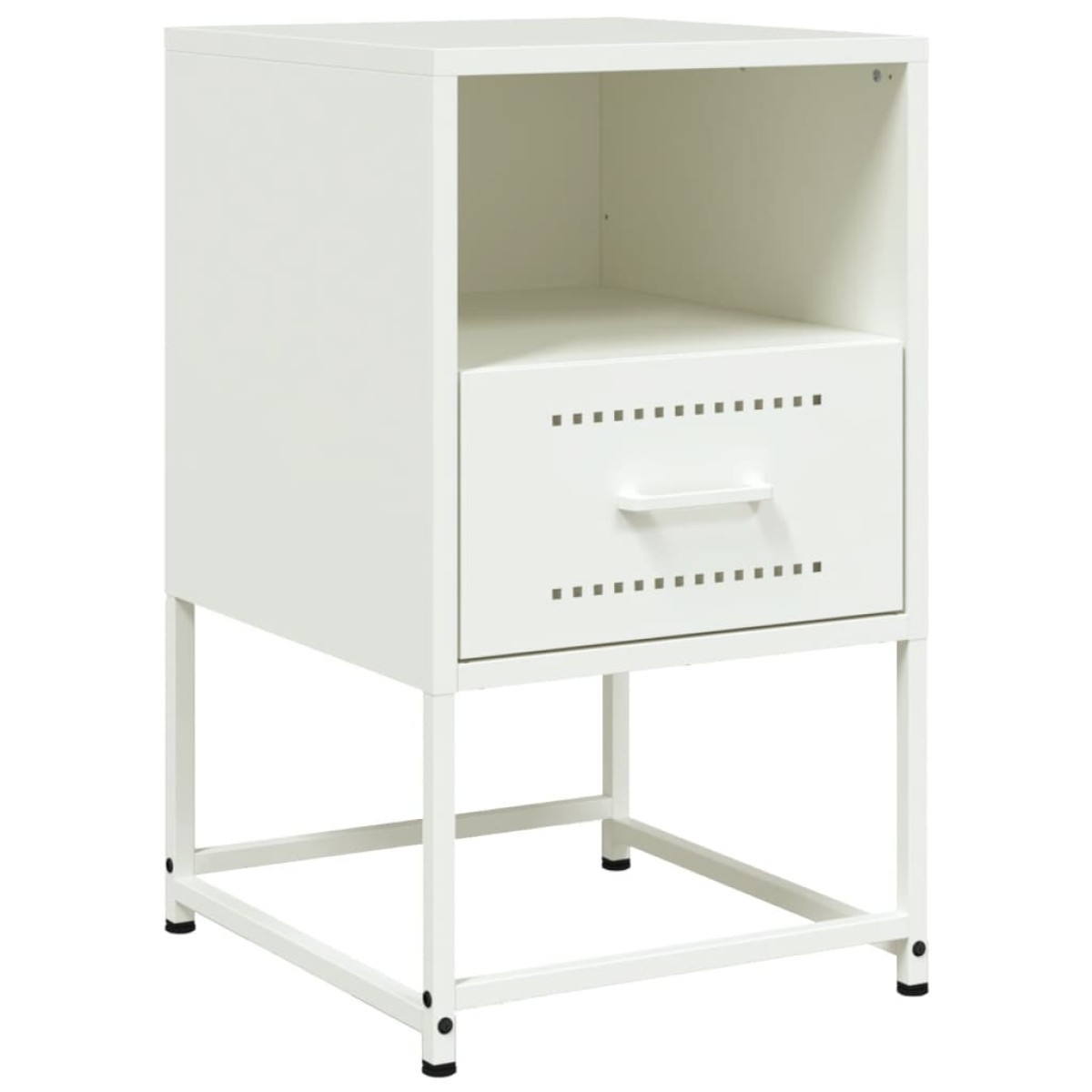 vidaXL Κομοδίνα 2 τεμ. Λευκό 36x39x60,5 εκ. από Χάλυβα