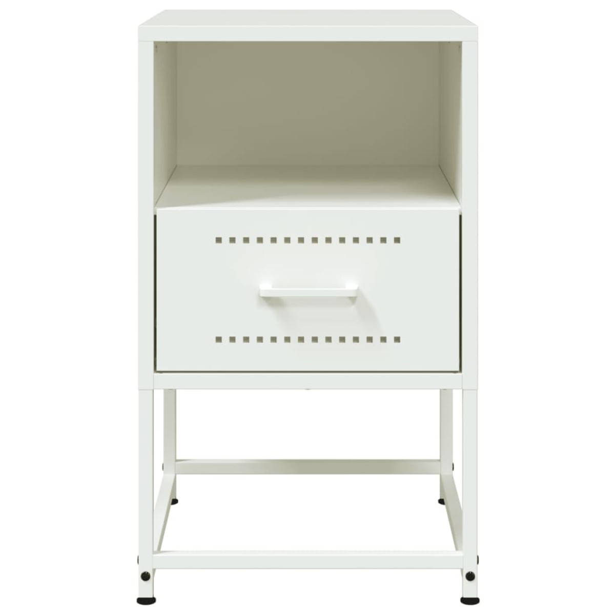 vidaXL Κομοδίνα 2 τεμ. Λευκό 36x39x60,5 εκ. από Χάλυβα