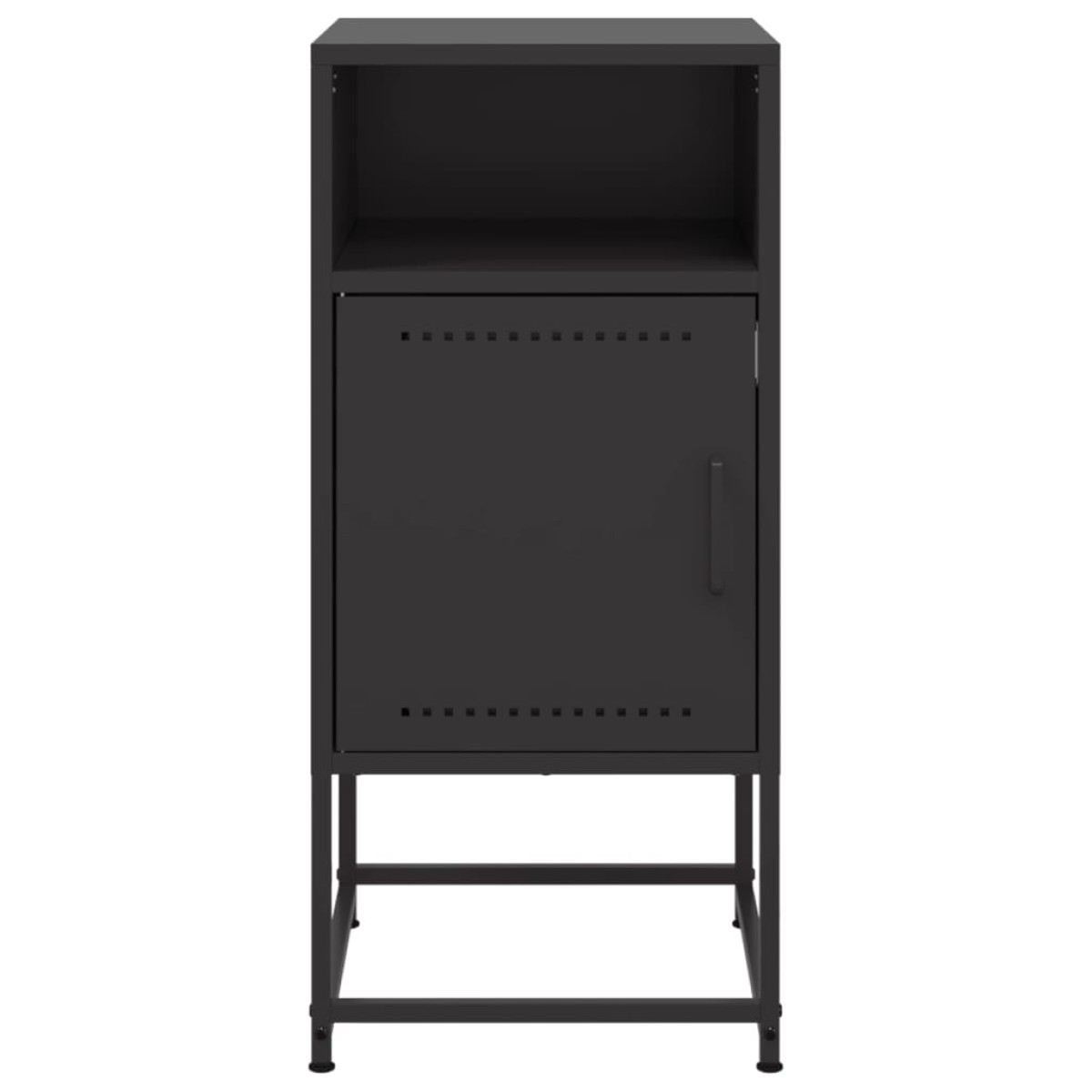 vidaXL Κομοδίνο Μαύρο 36x39x78 εκ. από Χάλυβα