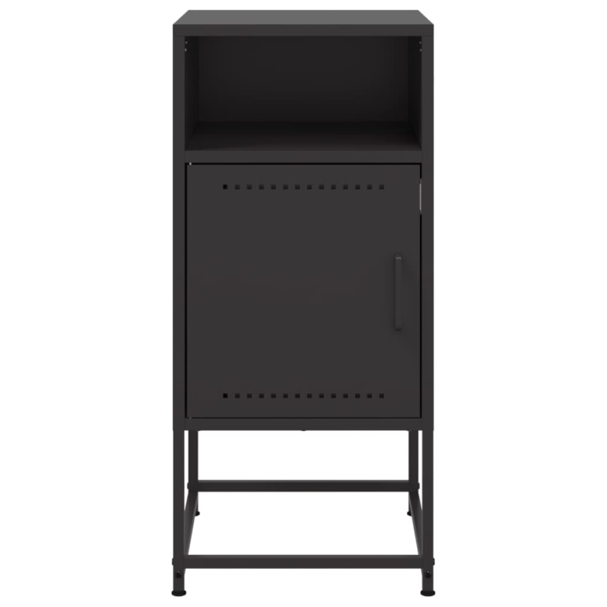 vidaXL Κομοδίνα 2 τεμ. Μαύρα 36x39x78 εκ. Χάλυβα