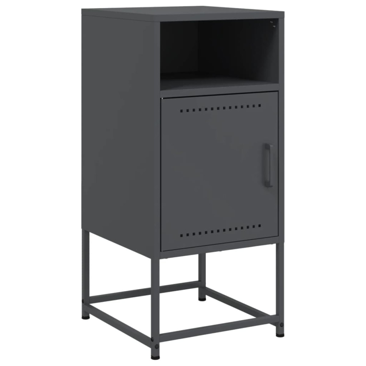 vidaXL Κομοδίνο Ανθρακί 36x39x78 εκ. από Χάλυβα