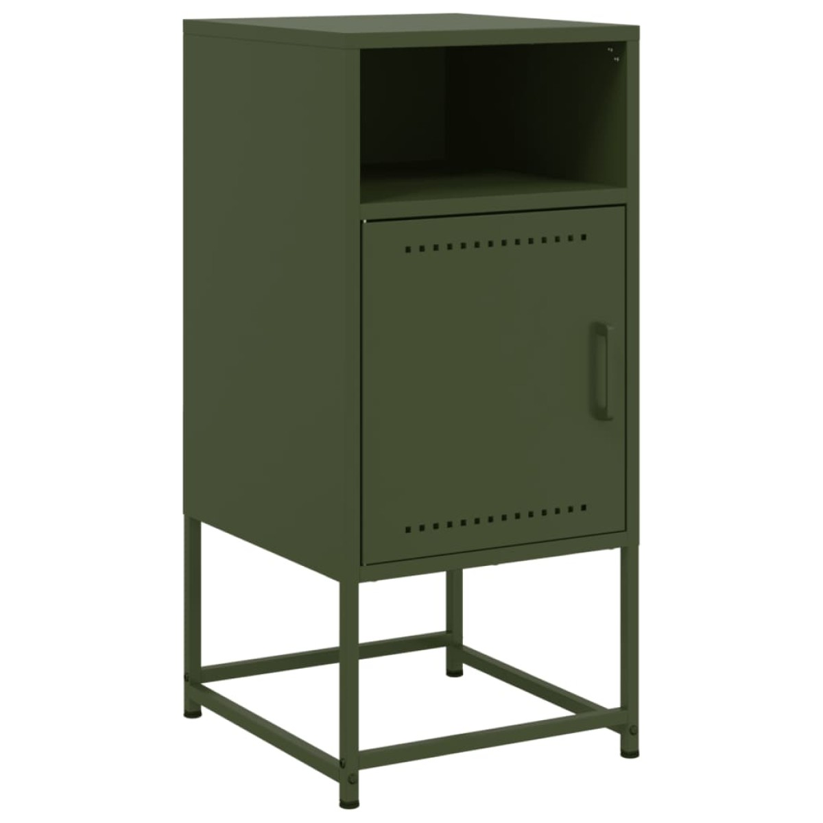 vidaXL Κομοδίνα 2 τεμ. Πράσινο Λαδί 36x39x78 εκ. από Χάλυβα