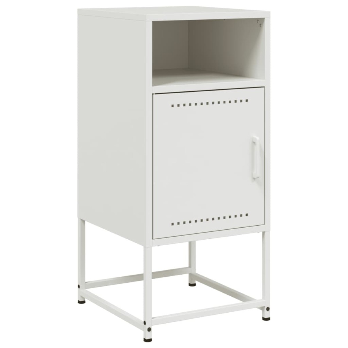 vidaXL Κομοδίνα 2 τεμ. Λευκό 36x39x78 εκ. από Χάλυβα