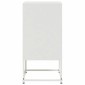 vidaXL Κομοδίνα 2 τεμ. Λευκό 36x39x78 εκ. από Χάλυβα