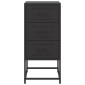 vidaXL Κομοδίνο Μαύρο 36x39x78 εκ. από Χάλυβα