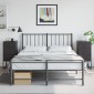 vidaXL Κομοδίνα 2 τεμ. Μαύρα 36x39x78 εκ. Χάλυβα