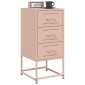 vidaXL Κομοδίνα 2 τεμ. Ροζ 36x39x78 εκ. από Χάλυβα